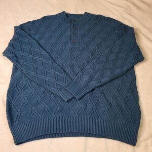 Norm Thompson Sweater. Teal/Blue. Cotton Blend. Men's XL NWOT